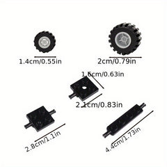 Small Particle Traffic Tire Wheel Assembly Toy City Road Street Scene