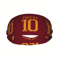 Messi Football Headband Maroon/Golden Accents Breathable Yoga & Running Headband