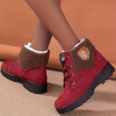 Warm Fleece Lined Ankle Boots for Women