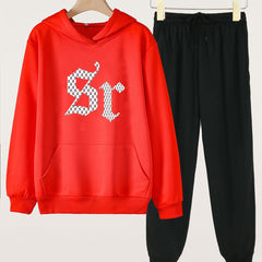 2pcs Hoodies & Jogger Pants Set Girls Sports Fall Christmas Gift
