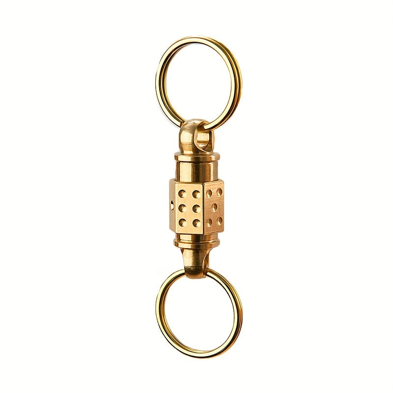 2pcs Brass Universal Rotating Keychain Hanging Buckle Bag Accessories