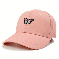 Butterfly Embroidery Patch Baseball Cap Candy Dad Hats Adjustable