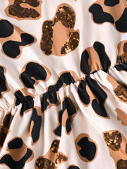 Baby Girls Leopard Print 4pcs Outfit Set Spring Autumn Clothes