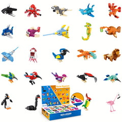 24pcs Animal Building Set Educational DIY Toy Dinosaur Figures ABS Material