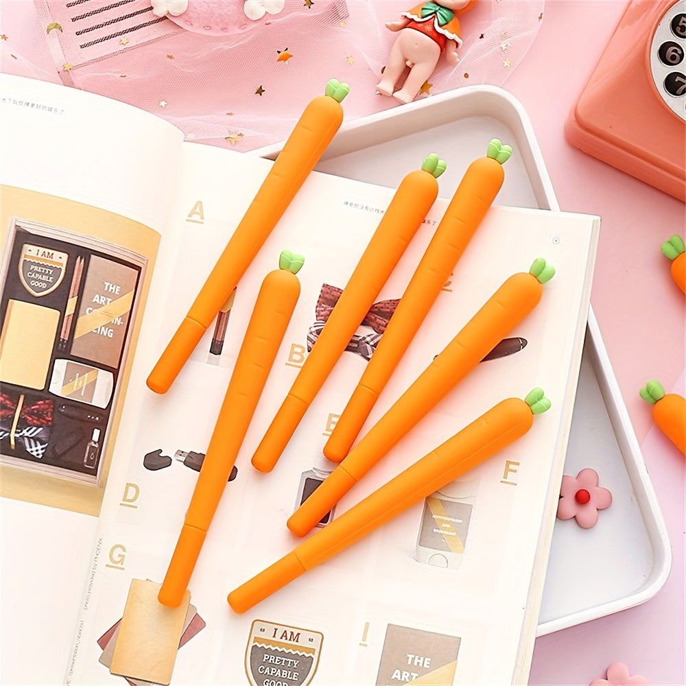 Carrot Shaped Gel Pen for Students & Office Workers