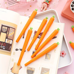 Carrot Shaped Gel Pen for Students & Office Workers