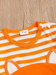 Baby Fox Striped Casual Rompers