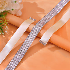 Adjustable Acrylic Rhinestone Bridal Sash Wedding Belt