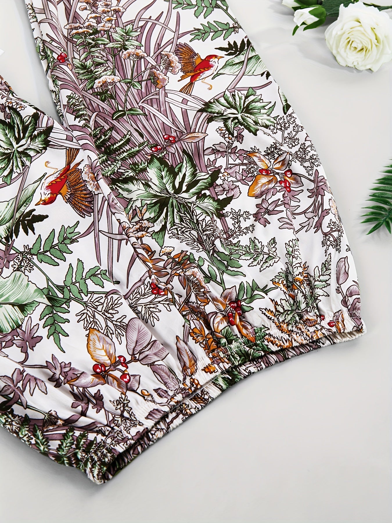 Floral Pajama Set Long Sleeve Top & Pants