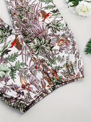 Floral Pajama Set Long Sleeve Top & Pants