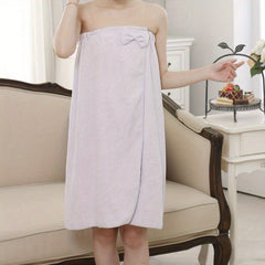 Women's Soft Bathrobe Towel Wearable Bath Skirt Absorbent Wrap Spa Towel