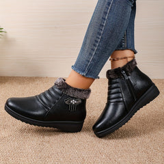 Women's Rhinestone Decor Thermal Snow Boots