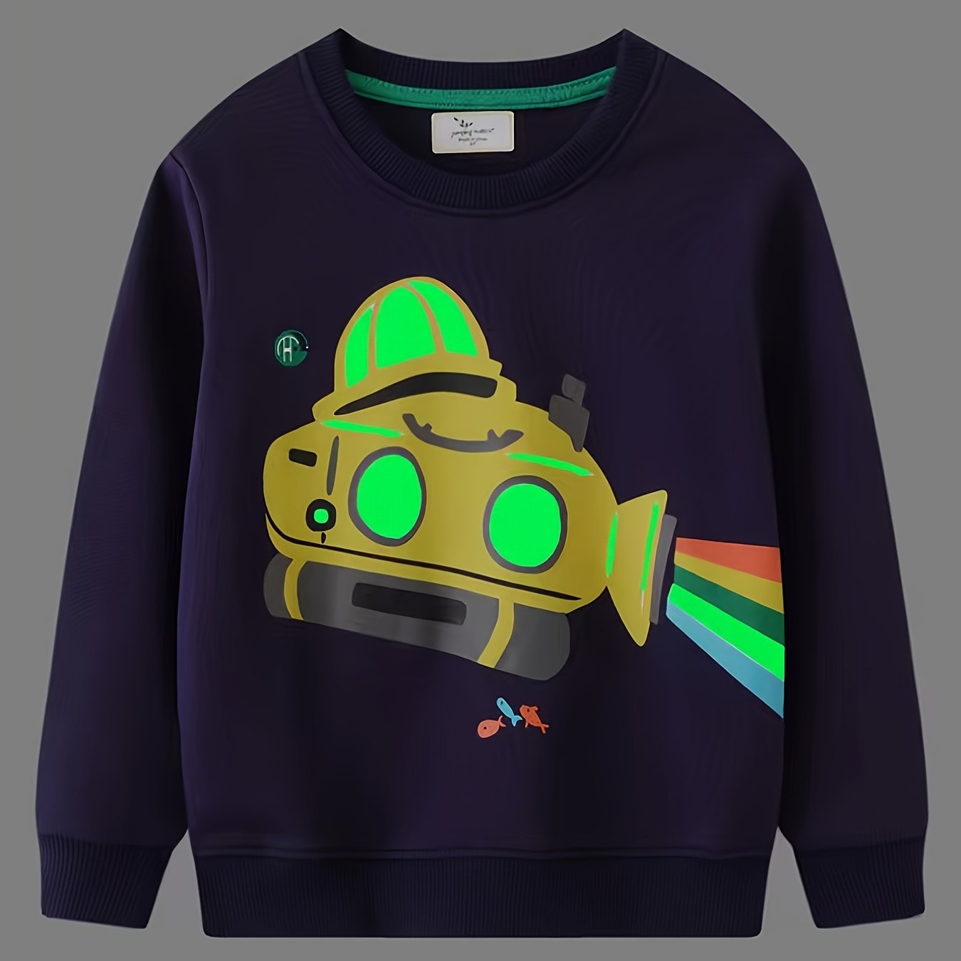 Boys Graphic Sweatshirt Long Sleeves Crew Neck Pullover