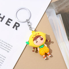 Fruit Doll Key Chain Schoolbag Backpack Pendant Keychain Gift Women Ladies