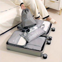 6Pcs Travel Packing Cubes Laundry Shoe Bag Organizer Set for Suitcase