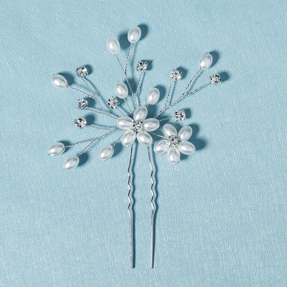 Floral Wedding Hair Pins Bridal Headpiece Bridesmaid Bobby Pins