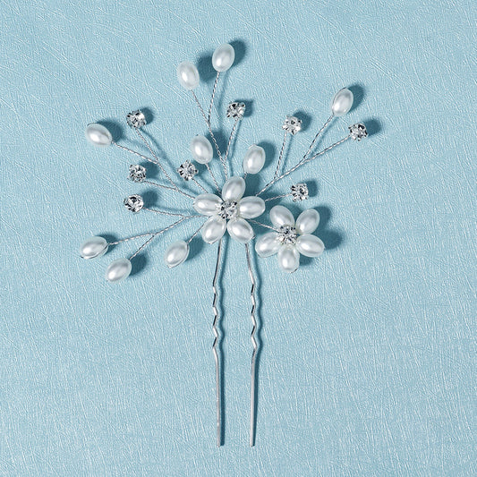 Floral Wedding Hair Pins Bridal Headpiece Bridesmaid Bobby Pins