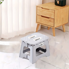 1pc Folding Stools Portable Handle Lightweight Plastic Chair Bathroom Bedroom