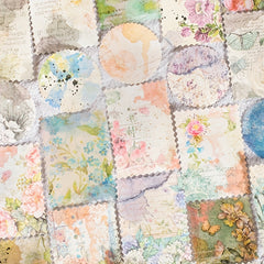 30pcs Flower Scrapbooking Paper Pack, Retro Decorative Craft DIY Papers