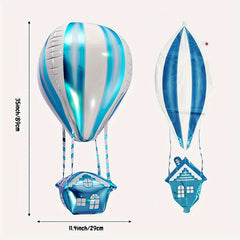 4pcs Hot Air Balloon 4D Party Balloon Aluminum Helium Balloon
