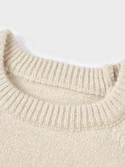 Baby Bear Pattern Knitted Sweater Cotton Pullover Top