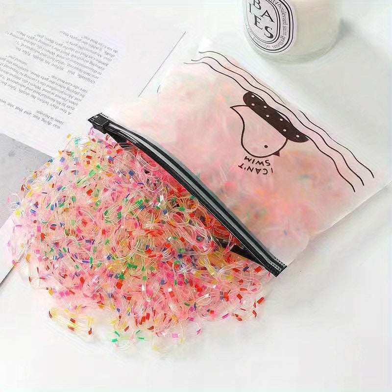 3000pcs Infant Girls Disposable Hair Ties Rubber Bands