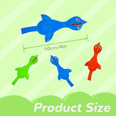 20pcs Sticky Chicken Slingshots Rubber Chicken Flicks Toys