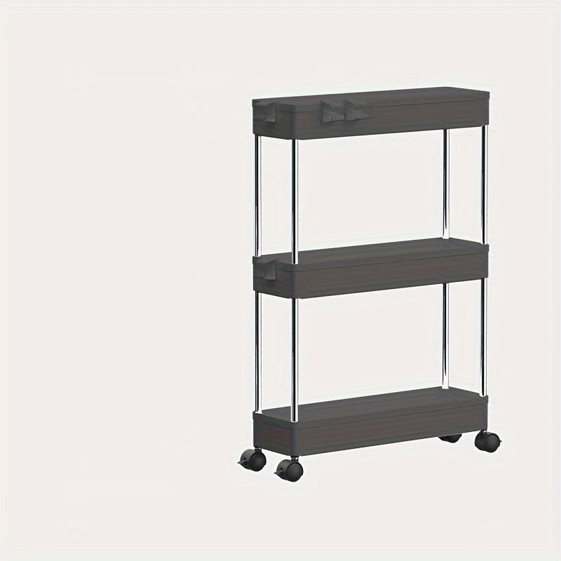 Floor Mounted Mobile Small Cart with 3-4 Layer Shelf