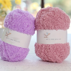 Soft Hand Knitting Yarn DIY Velvet Coral Yarn 3plys 35m 50g