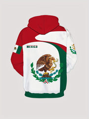 Men's Eagle Pattern Hooded Sweatshirt Street Style Sports Hoodie