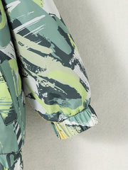 Camouflage Windbreaker Jacket Hooded Zipper Pocket Coat for Kids 4Y 7Y
