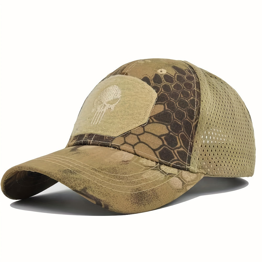 Stylish Skull Embroidered Baseball Cap for Sun Protection