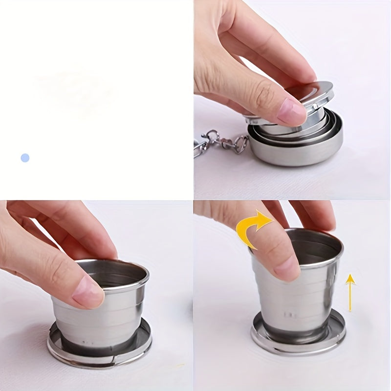 3pcs Mini Stainless Steel Wine Glasses for Outdoor Camping