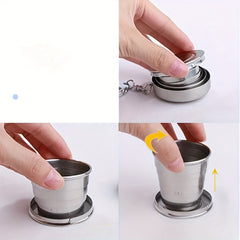 3pcs Mini Stainless Steel Wine Glasses for Outdoor Camping