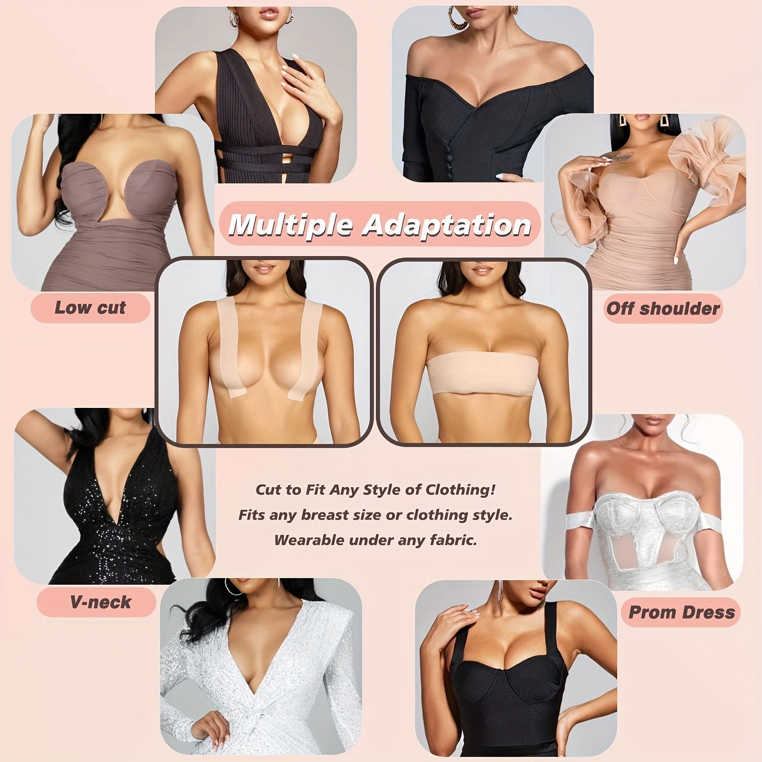 Women's Invisible Bra Nipple Cover Breast Lift Tape Push Up Strapless