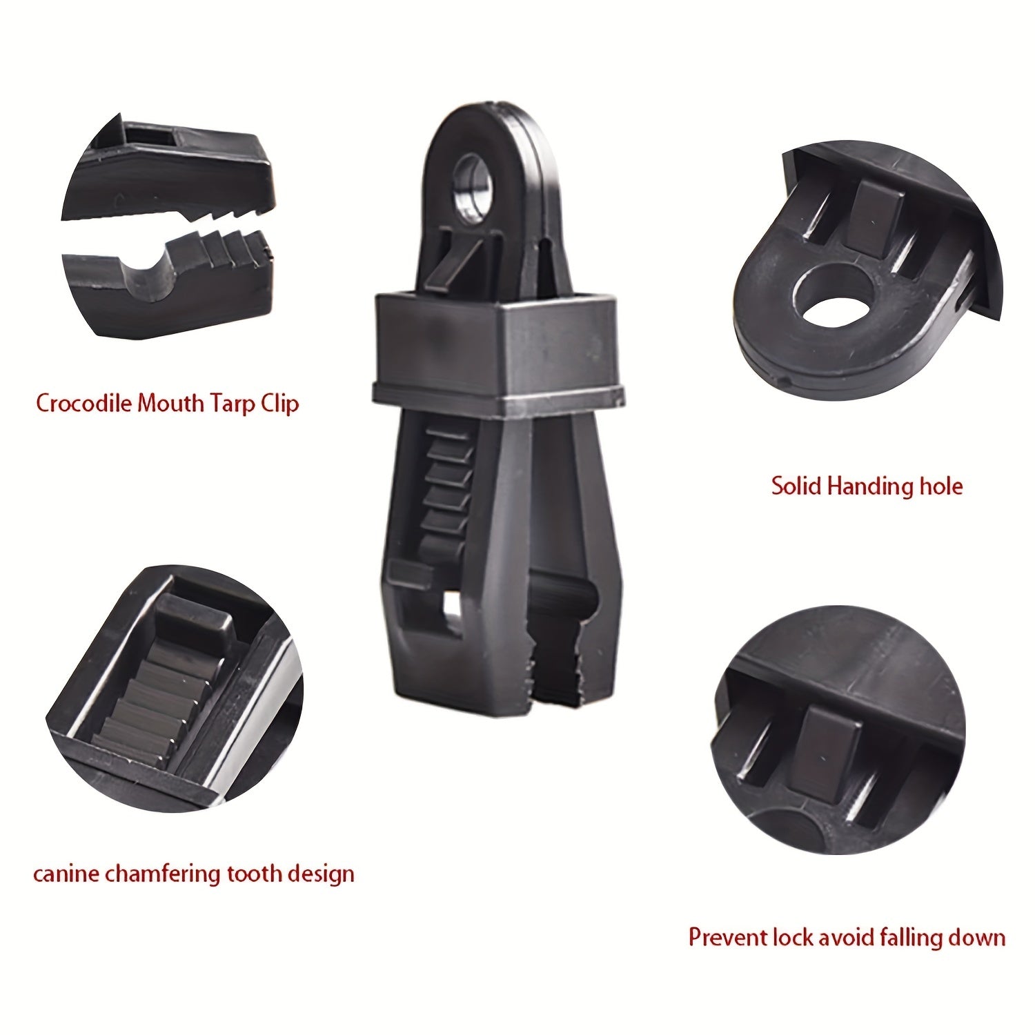 10pcs Adjustable Lock Grip For Tarp & Shade Cloth Awning Fix Clamp