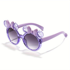 Bowknot Kids Sunglasses Round Frame Girls UV Protection