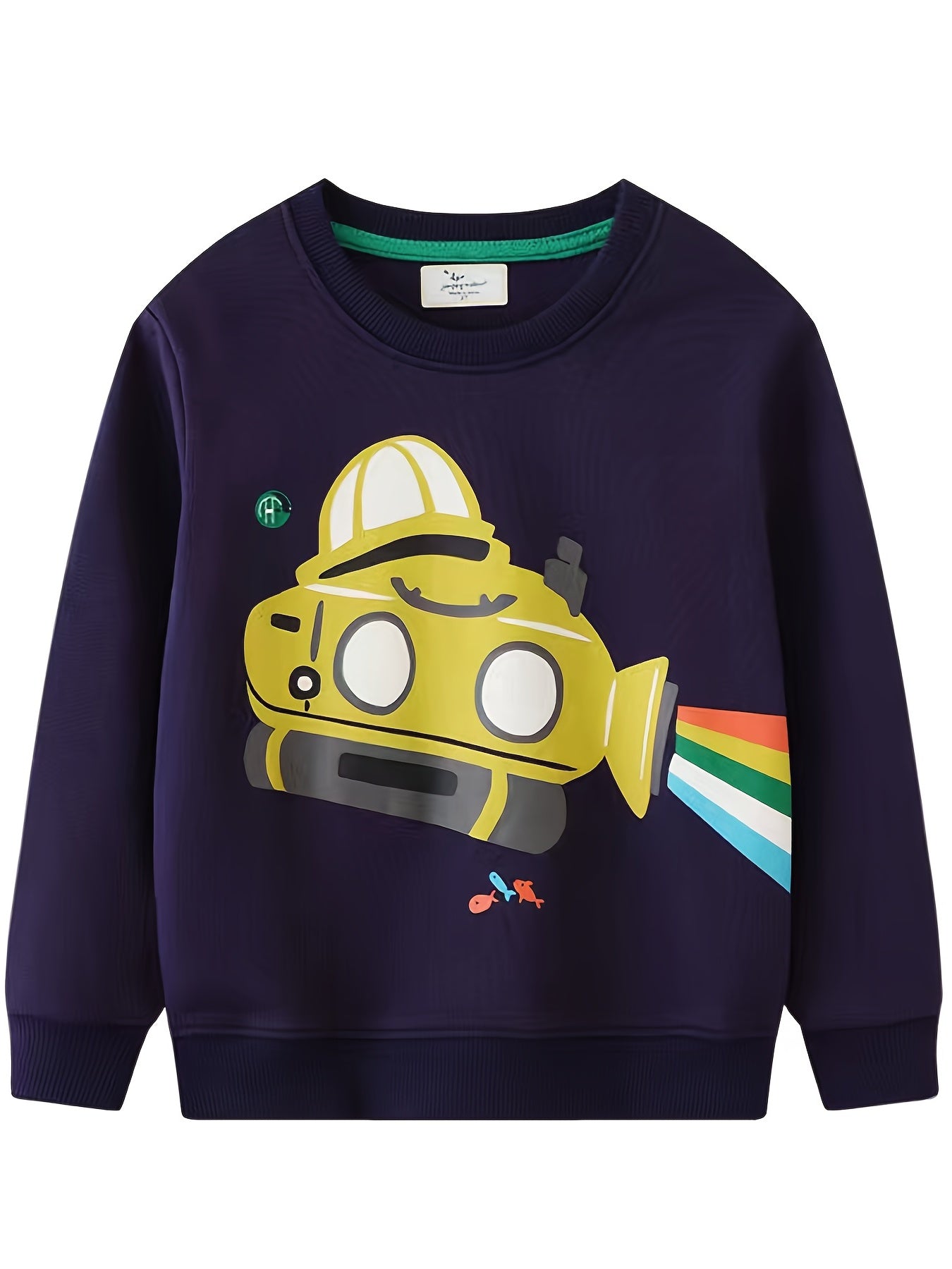 Boys Graphic Sweatshirt Long Sleeves Crew Neck Pullover