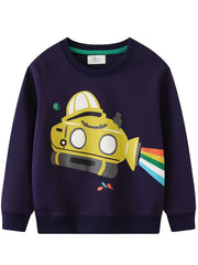 Boys Graphic Sweatshirt Long Sleeves Crew Neck Pullover