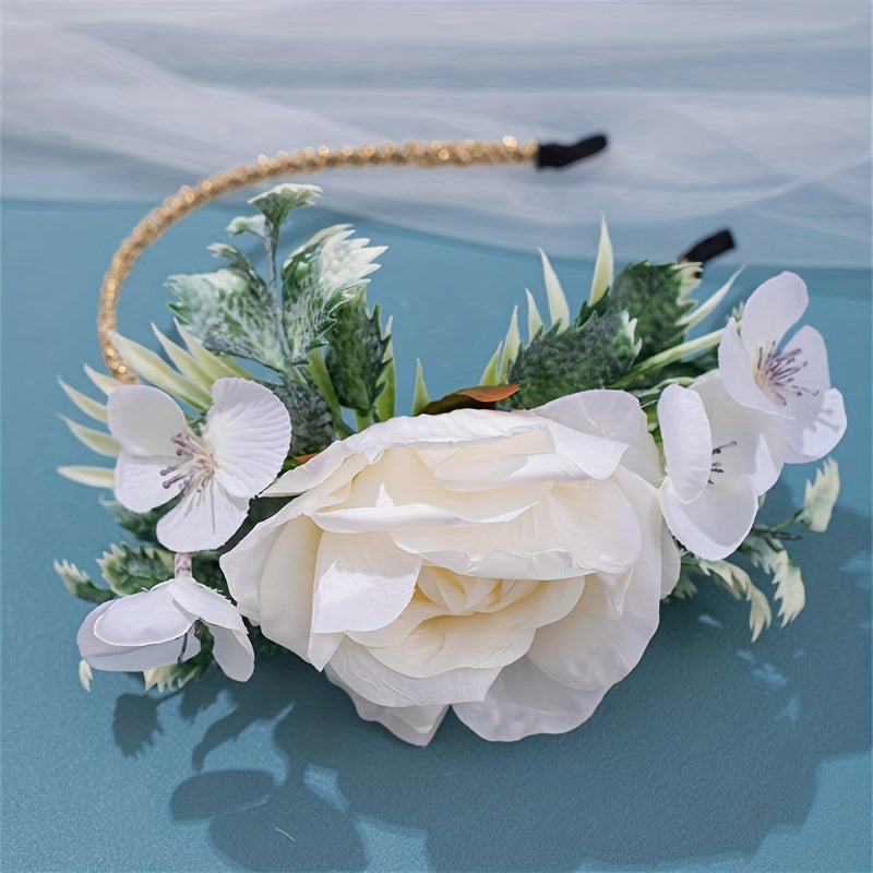 Princess Floral Hair Hoop for Girls, Decorative Hair Accessories