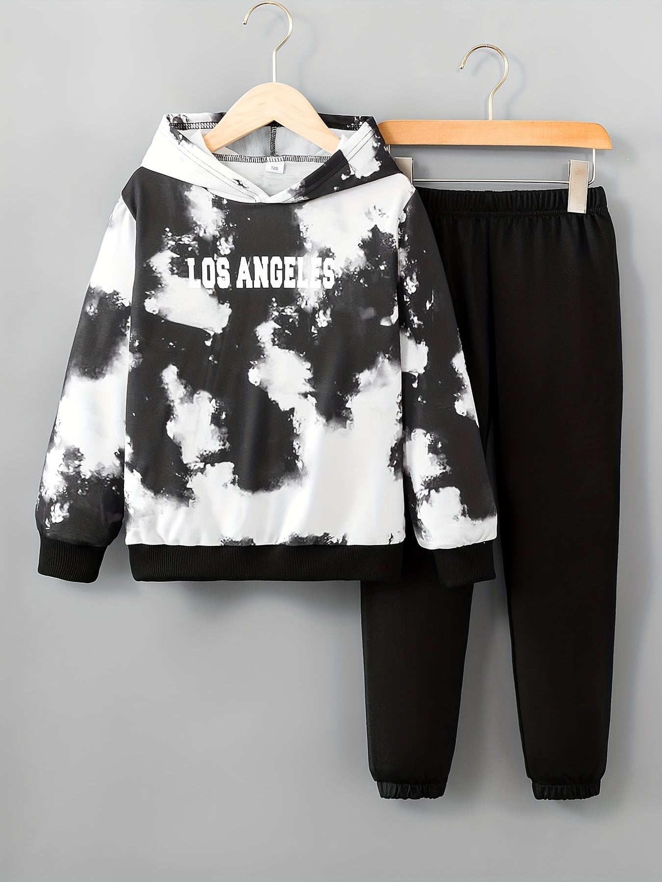 Boys Tie Dye Hoodie Sweatshirt & Sweatpants Set Long Sleeve Casual Kids Clothes