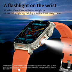 Unisex Smart Watch LED Flashlight Fitness Tracker