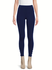 Dot Print High Rise Stretch Leggings