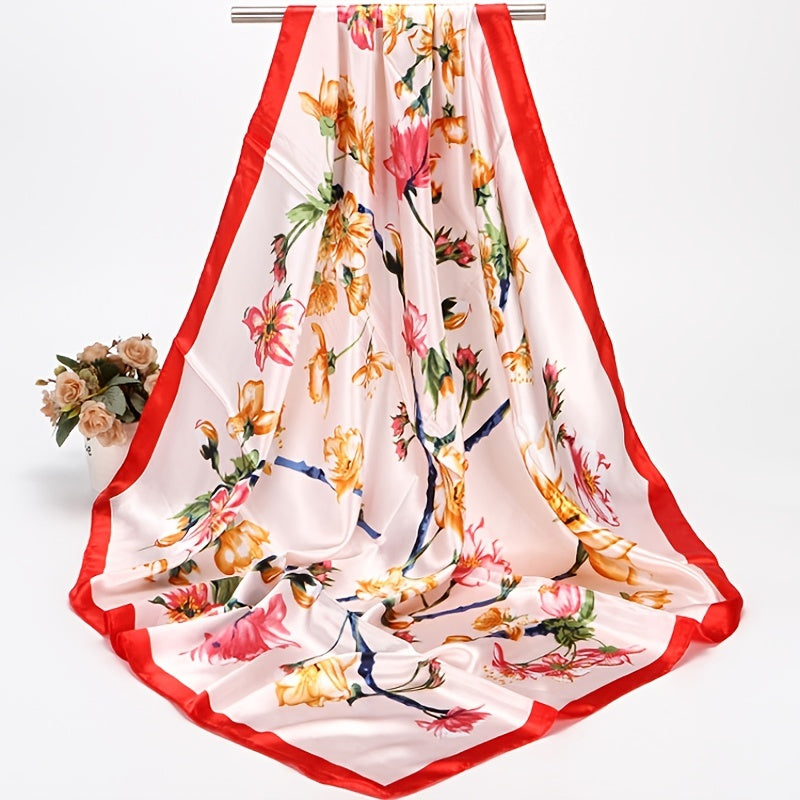 Floral Print Bandana Scarf Neckerchief Sunscreen Windproof Head Wrap