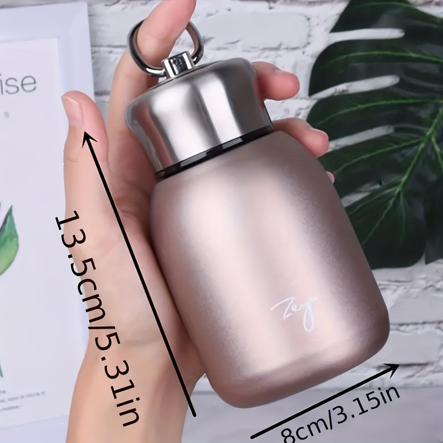 300ml Stainless Steel Vacuum Cup with Carrying Ring