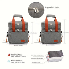 Insulated Lunch Bag Large Cooler Bag For Women Men Reusable Adjustable Strap