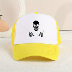 Skull Stitching Mesh Cap Sun Protection Breathable Cap