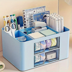 Two Tone Stationery Storage Box for Office Desk Holder