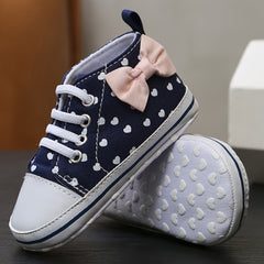 Bowknot Sneakers For Baby Girls Lightweight Non Slip Shoes