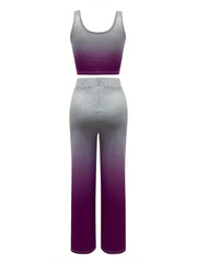 Sleeveless Tank Top & Wide Leg Pants Set for Women